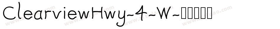 ClearviewHwy-4-W字体转换