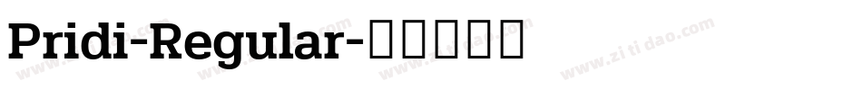 Pridi-Regular字体转换