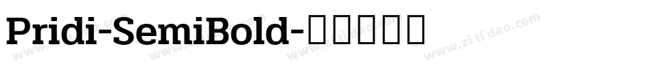 Pridi-SemiBold字体转换