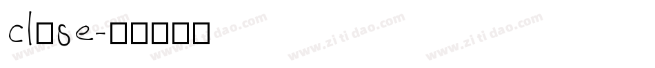close字体转换