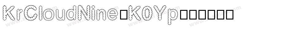 KrCloudNine-K0Yp字体转换
