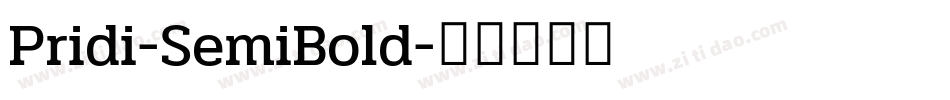 Pridi-SemiBold字体转换