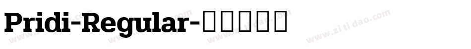 Pridi-Regular字体转换