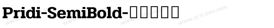 Pridi-SemiBold字体转换