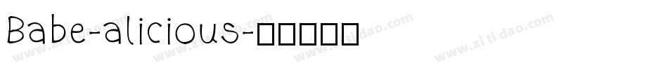Babe-alicious字体转换