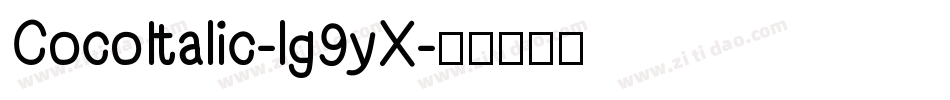 CocoItalic-lg9yX字体转换