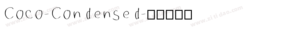 Coco-Condensed字体转换