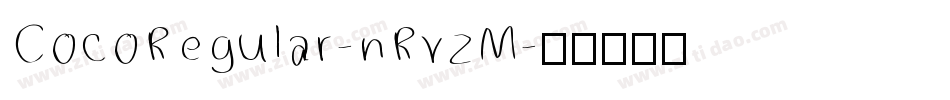 CocoRegular-nRvzM字体转换
