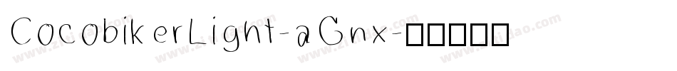 CocobikerLight-aGnx字体转换