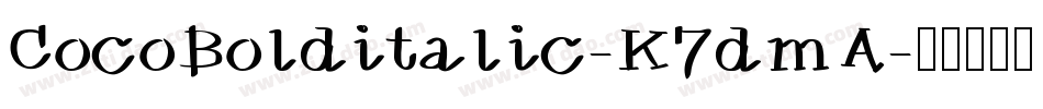 CocoBolditalic-K7dmA字体转换