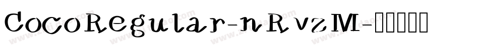 CocoRegular-nRvzM字体转换