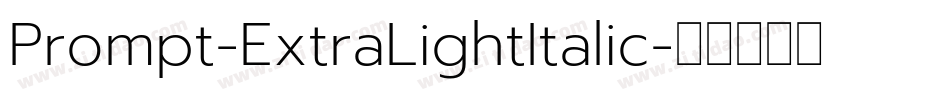 Prompt-ExtraLightItalic字体转换