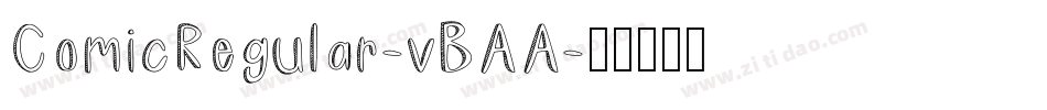 ComicRegular-vBAA字体转换