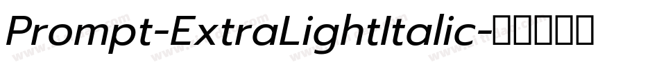 Prompt-ExtraLightItalic字体转换