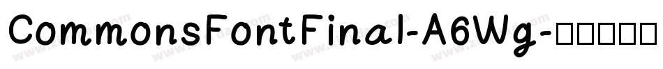 CommonsFontFinal-A6Wg字体转换