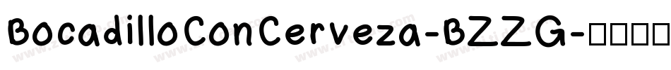 BocadilloConCerveza-BZZG字体转换