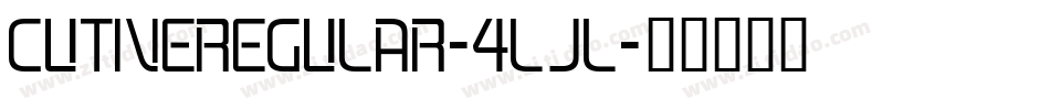 CutiveRegular-4LJl字体转换