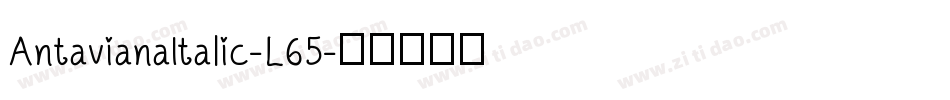 AntavianaItalic-L65字体转换