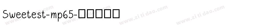 Sweetest-mp65字体转换