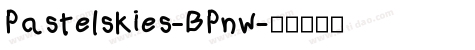 Pastelskies-BPnw字体转换