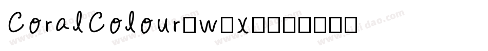 CoralColour-w4x9字体转换