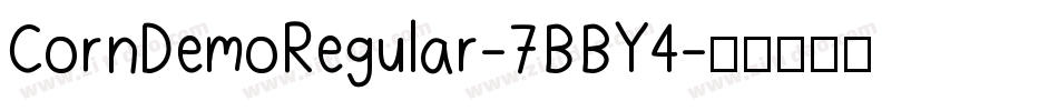 CornDemoRegular-7BBY4字体转换