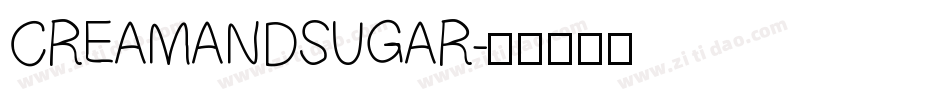 CREAMANDSUGAR字体转换