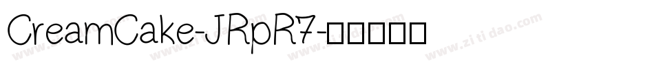 CreamCake-JRpR7字体转换