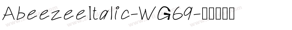 AbeezeeItalic-WG69字体转换