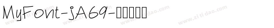 MyFont-jA69字体转换