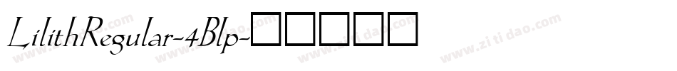 LilithRegular-4Blp字体转换