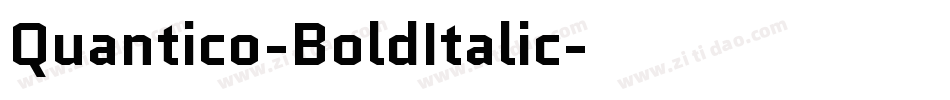 Quantico-BoldItalic字体转换