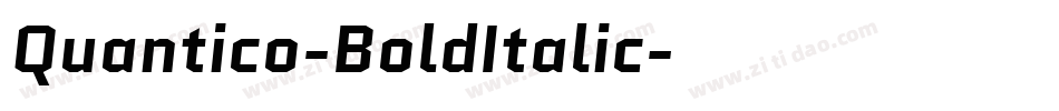 Quantico-BoldItalic字体转换