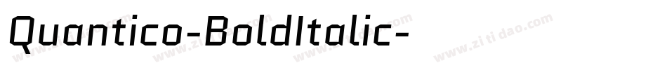 Quantico-BoldItalic字体转换