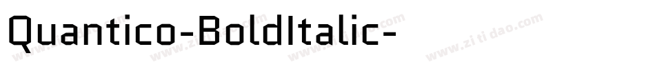 Quantico-BoldItalic字体转换