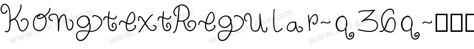 KongtextRegular-q36q字体转换