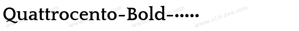 Quattrocento-Bold字体转换
