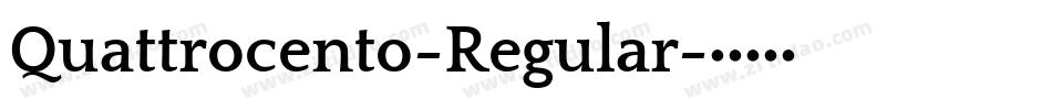 Quattrocento-Regular字体转换