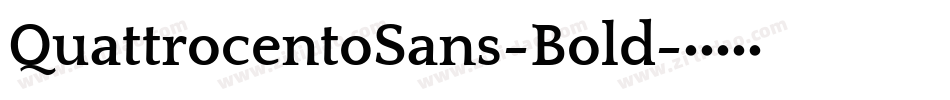 QuattrocentoSans-Bold字体转换