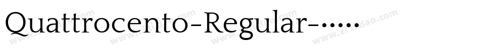 Quattrocento-Regular字体转换