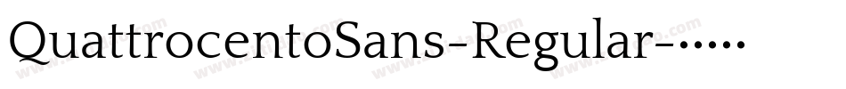 QuattrocentoSans-Regular字体转换