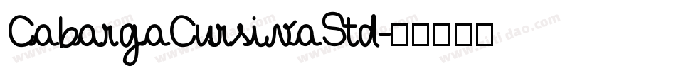 CabargaCursivaStd字体转换
