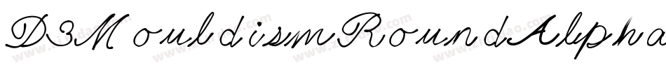 D3MouldismRoundAlphabet-1GAj字体转换