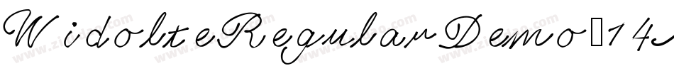 WidolteRegularDemo-14Aj字体转换