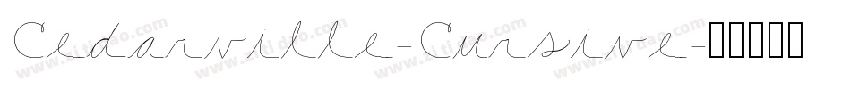 Cedarville-Cursive字体转换