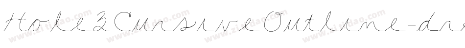 Hole3CursiveOutline-drGV字体转换