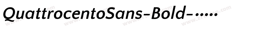 QuattrocentoSans-Bold字体转换