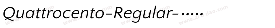 Quattrocento-Regular字体转换
