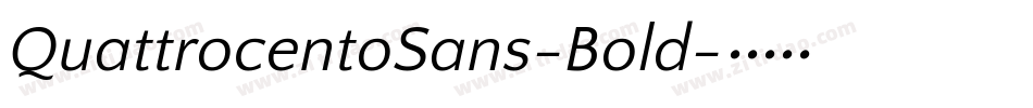 QuattrocentoSans-Bold字体转换