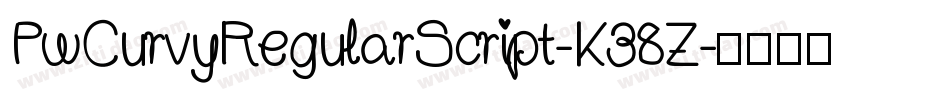 PwCurvyRegularScript-K38Z字体转换